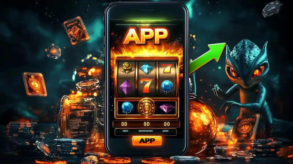 A slot-style game shown inside the BB44 mobile app, highlighting a fun gaming experience.